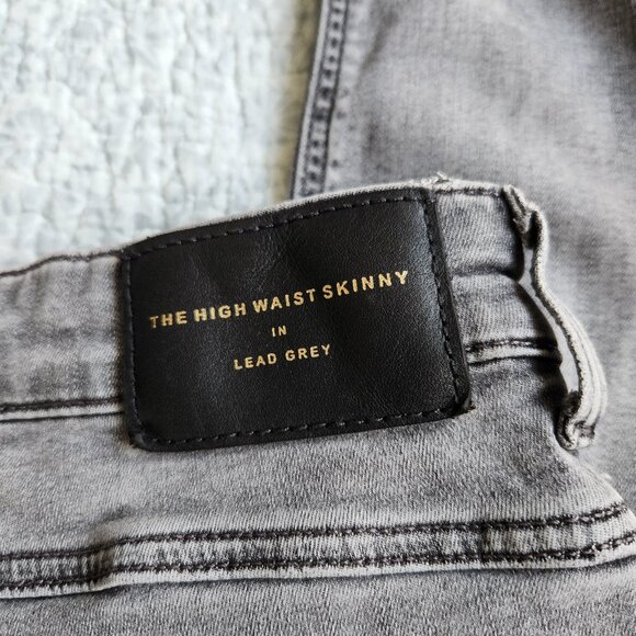 ZARA The High Waist Skinny Jean in Lead Grey, Size 6 - Picture 7 of 8